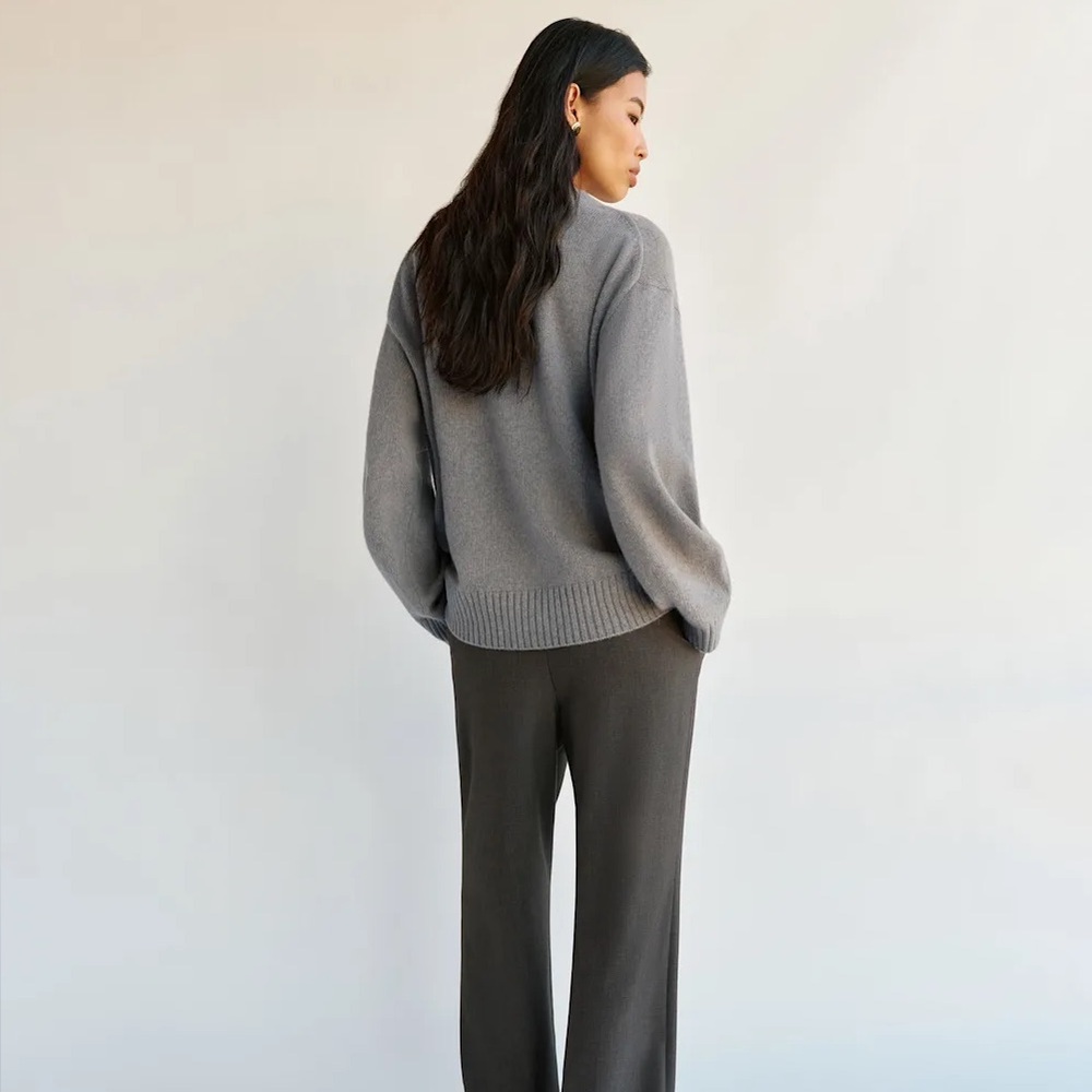 Reformation Cove Cashmere Oversized Crew in Husky - Picture 5 of 8